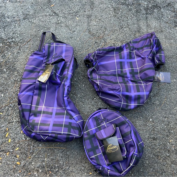 Pessoa bag set: helmet , saddle cover and tall boot bag - Picture 3 of 5